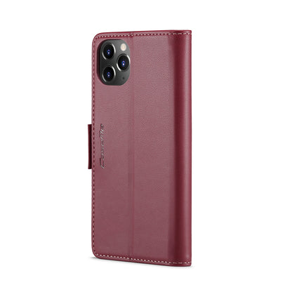 iPhone 11 Pro Leather Wallet Case - RFID Blocking, Stand Function, Card Slots