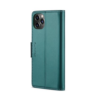 iPhone 11 Pro Max Leather Wallet Case - RFID Blocking, Stand Function, Card Slots