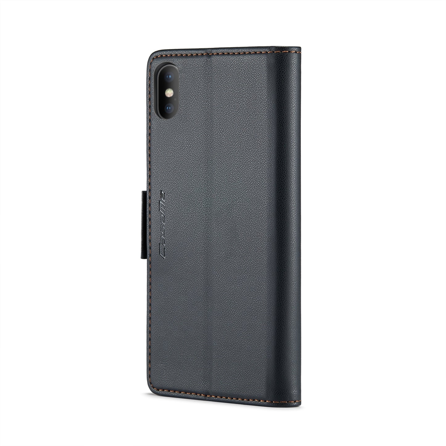 iPhone XS Max Leather Wallet Case - RFID Blocking, Stand Function, Card Slots