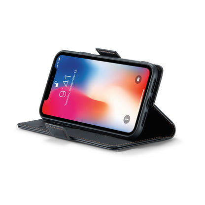 iPhone XS Max Leather Wallet Case - RFID Blocking, Stand Function, Card Slots