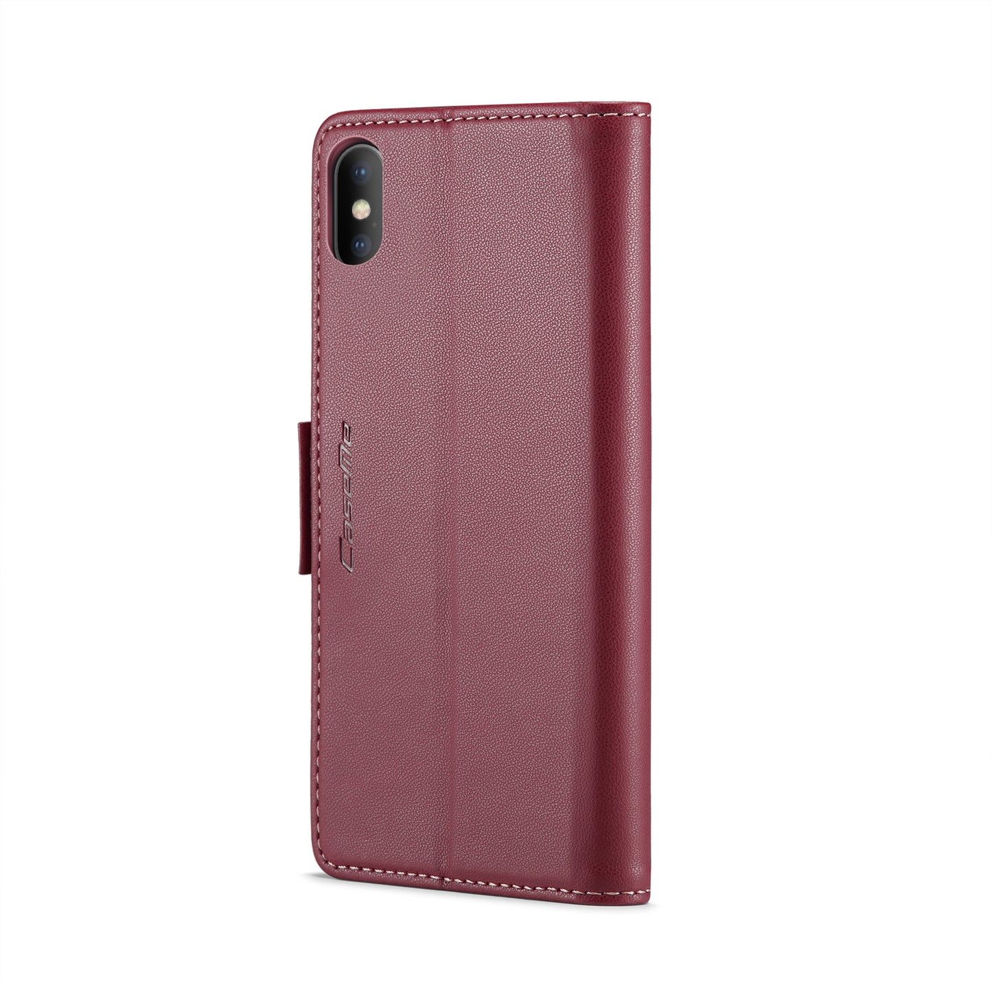 iPhone XS Max Leather Wallet Case - RFID Blocking, Stand Function, Card Slots