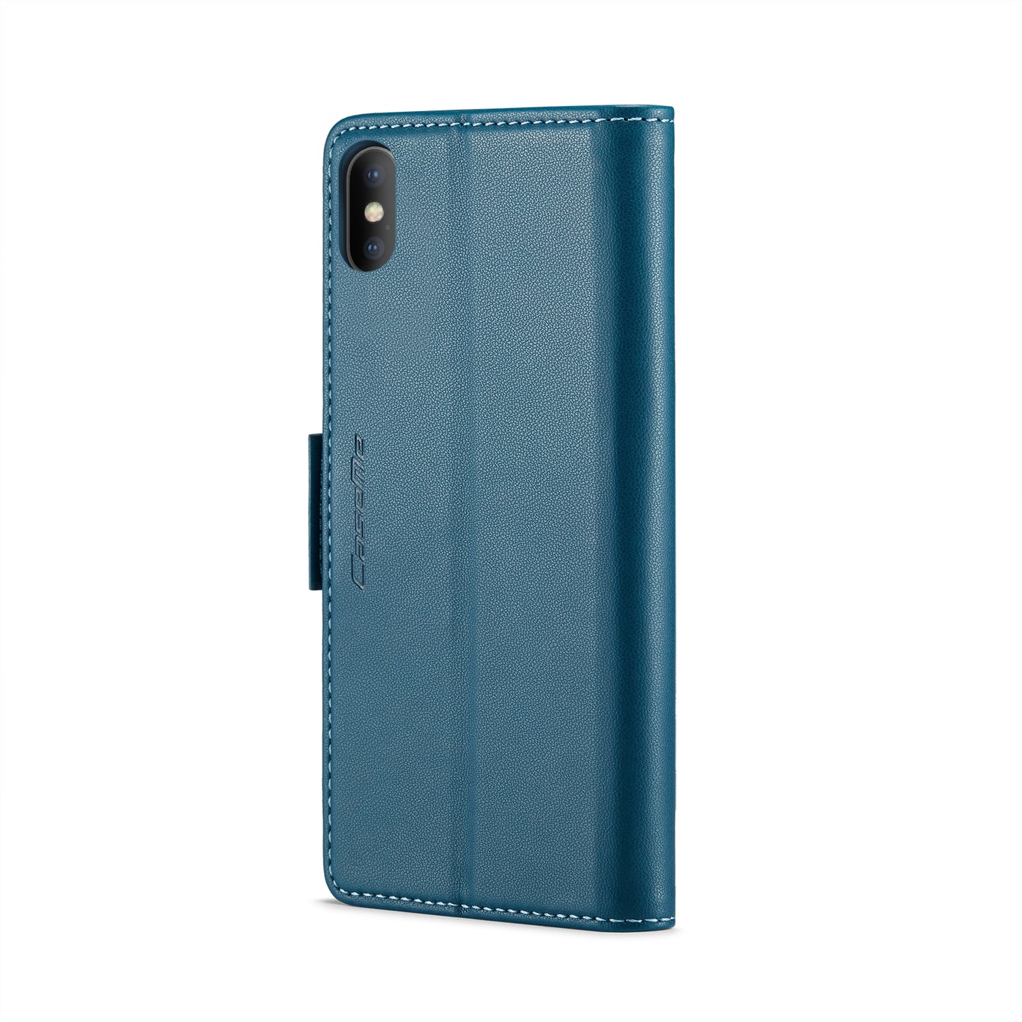iPhone XS Max Leather Wallet Case - RFID Blocking, Stand Function, Card Slots