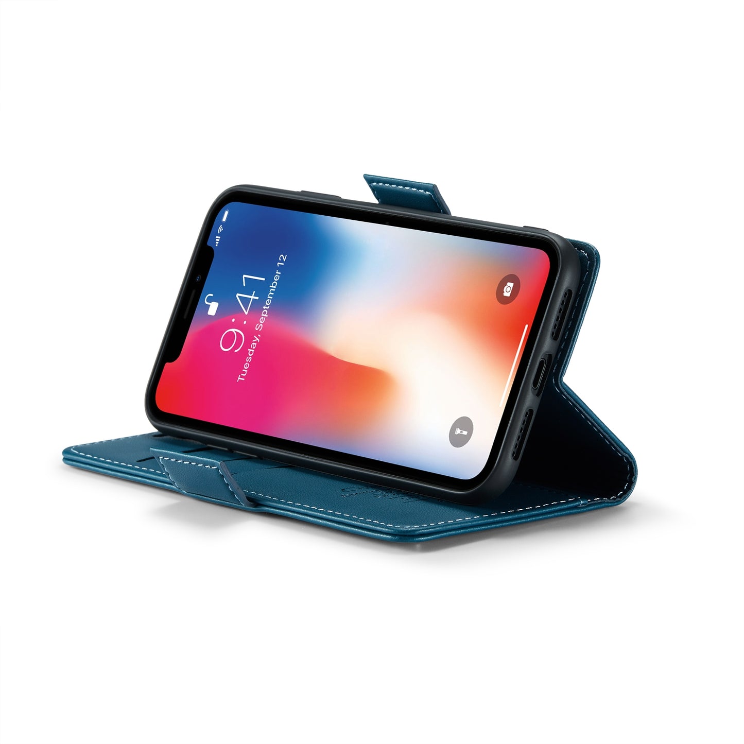 iPhone XS Max Leather Wallet Case - RFID Blocking, Stand Function, Card Slots