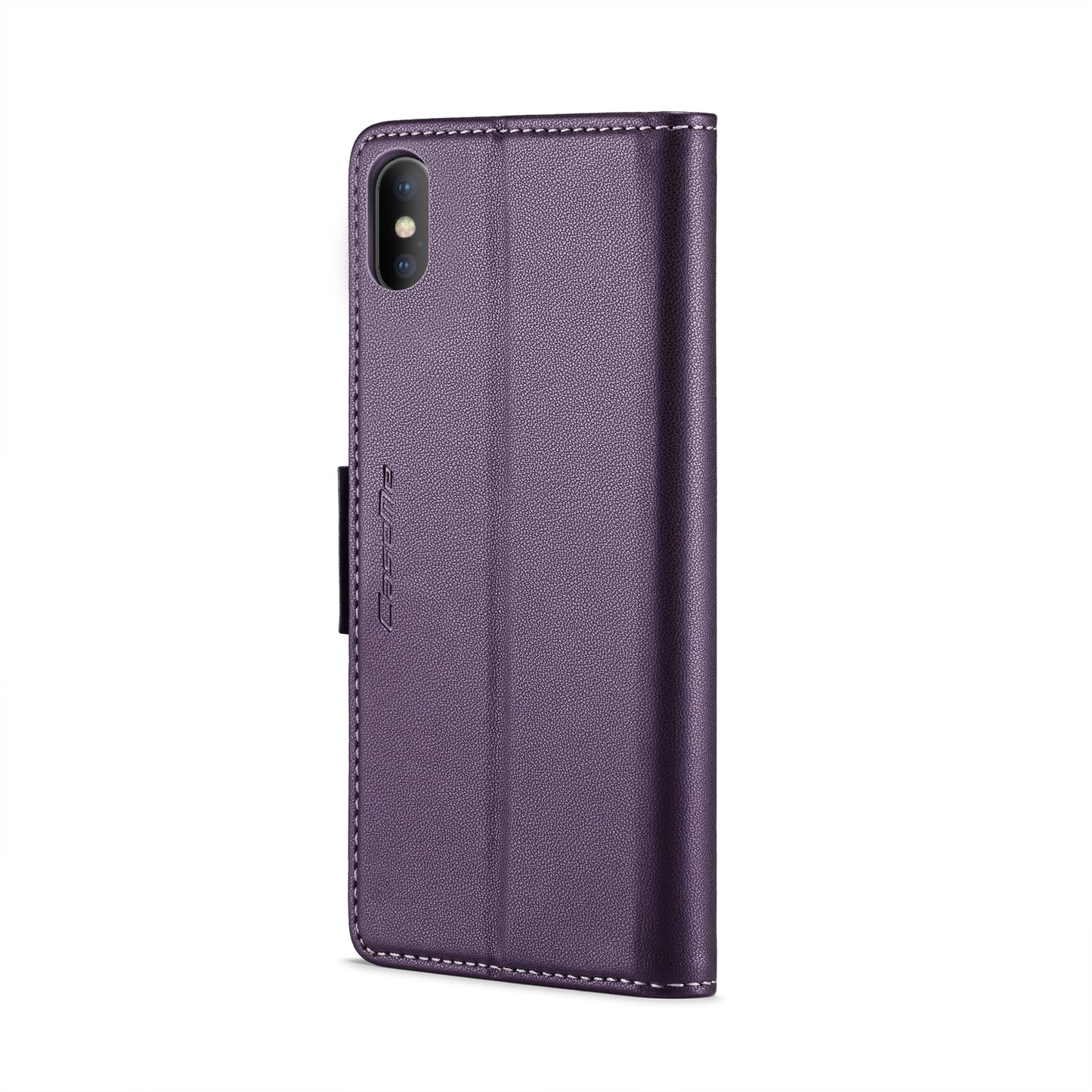 iPhone XS Leather Wallet Case - RFID Blocking, Stand Function, Card Slots