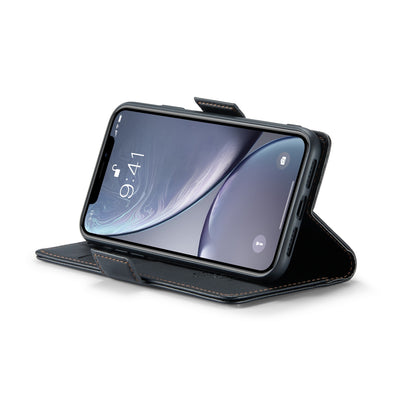 iPhone XR Leather Wallet Case - RFID Blocking, Stand Function, Card Slots