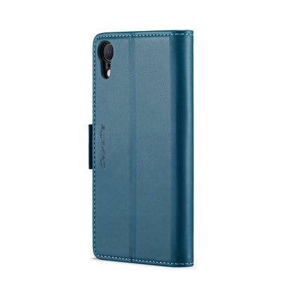 iPhone XR Leather Wallet Case - RFID Blocking, Stand Function, Card Slots