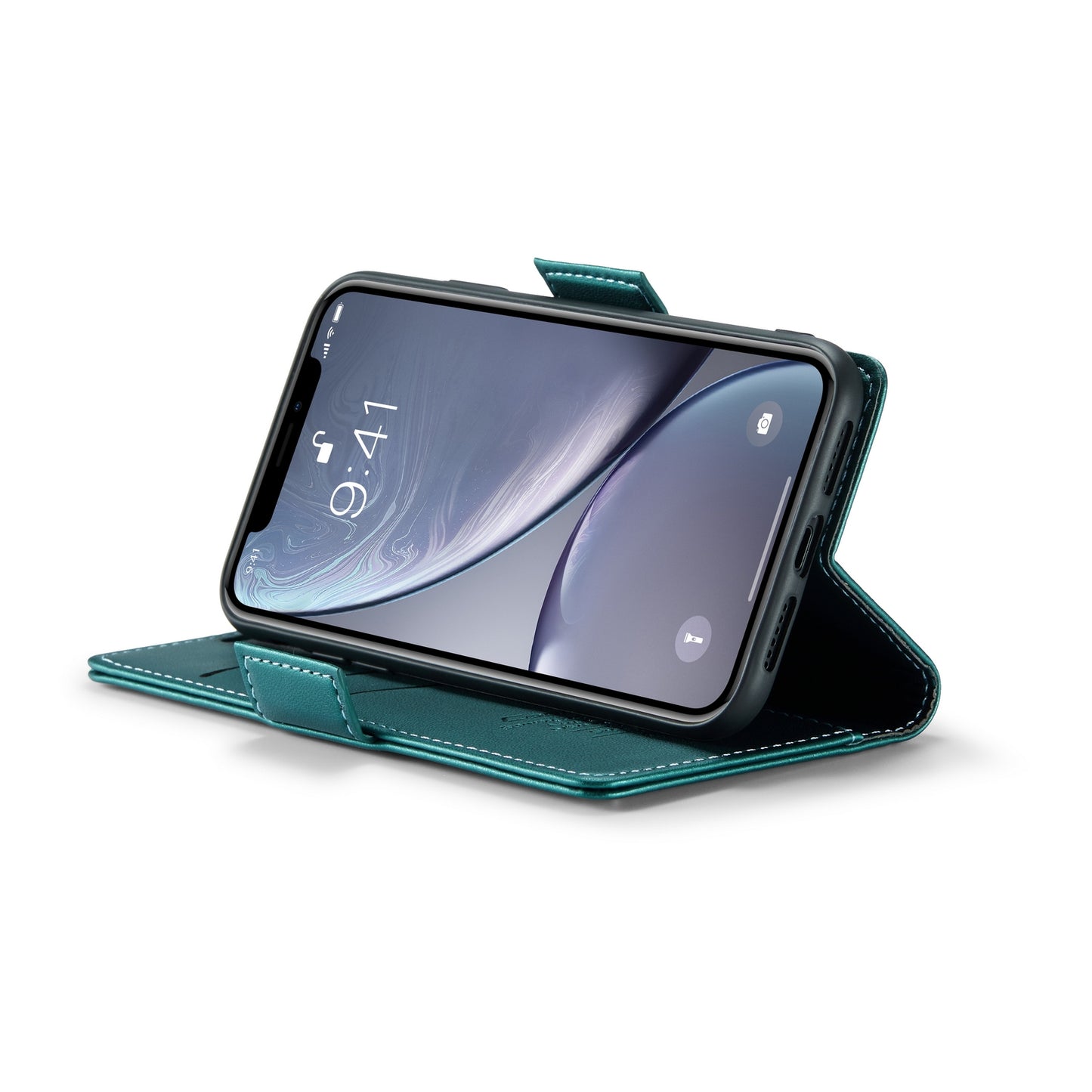 iPhone XR Leather Wallet Case - RFID Blocking, Stand Function, Card Slots
