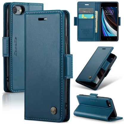 iPhone SE 2022/SE 2020/6/7/8 Leather Wallet Case - RFID Blocking, Stand Function, Card Slots