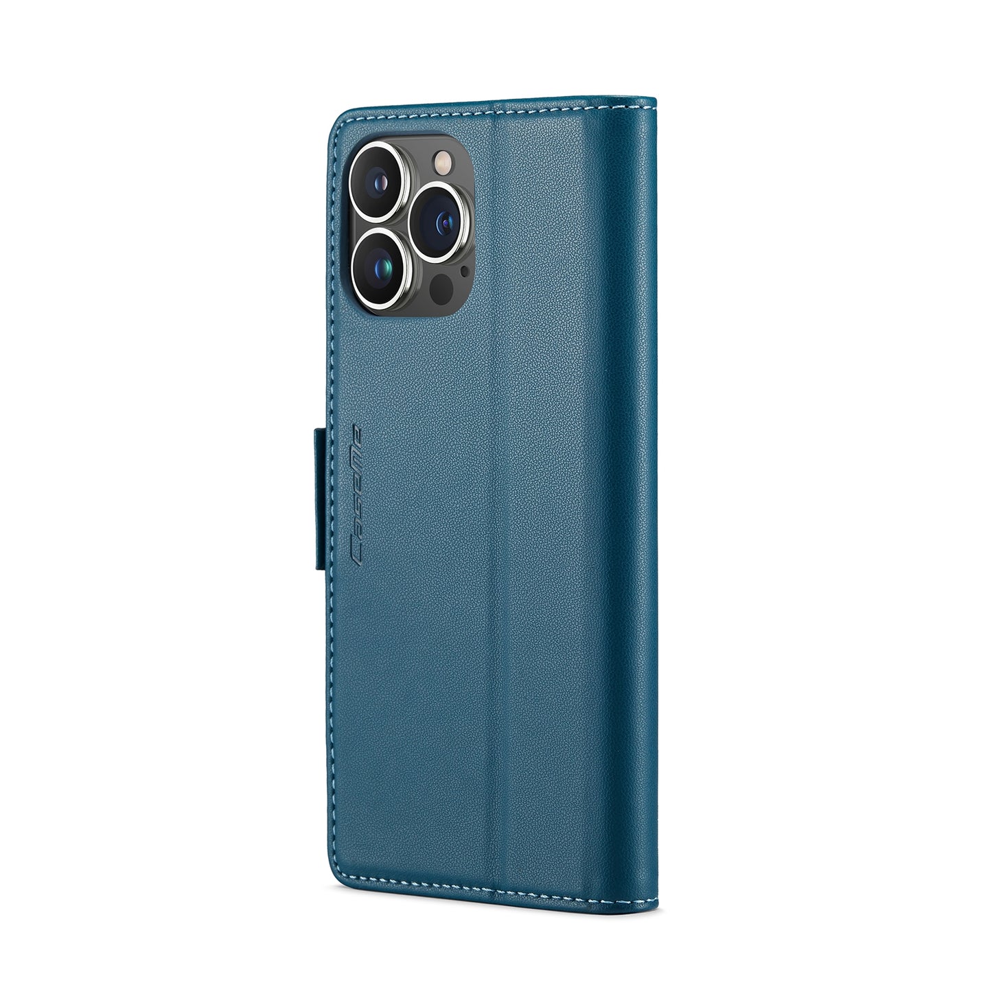 iPhone 15 Pro Max Leather Wallet Case - RFID Blocking, Stand Function, Card Slots