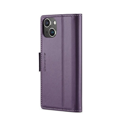 iPhone 15 Plus Leather Wallet Case - RFID Blocking, Stand Function, Card Slots