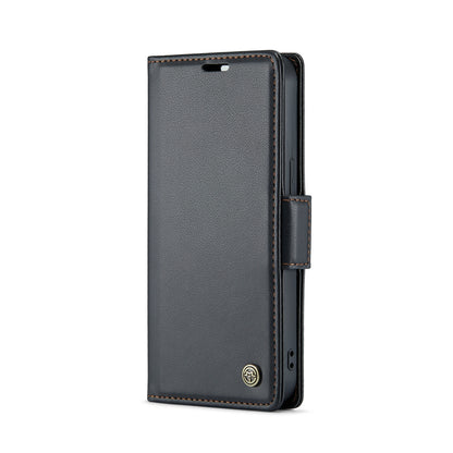 iPhone 15 Leather Wallet Case - RFID Blocking, Stand Function, Card Slots