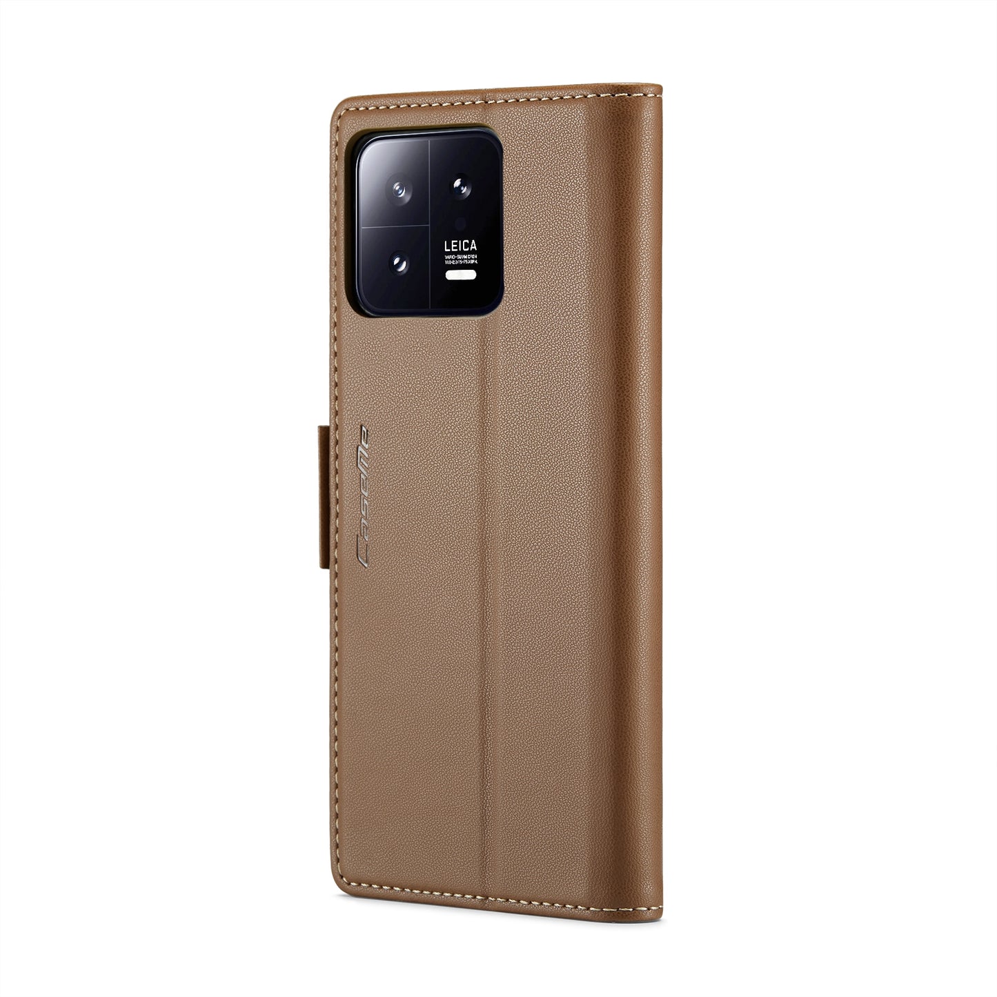 Xiaomi 13 Leather Wallet Case - RFID Blocking, Stand Function, Card Slots