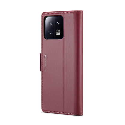 Xiaomi 13 Leather Wallet Case - RFID Blocking, Stand Function, Card Slots