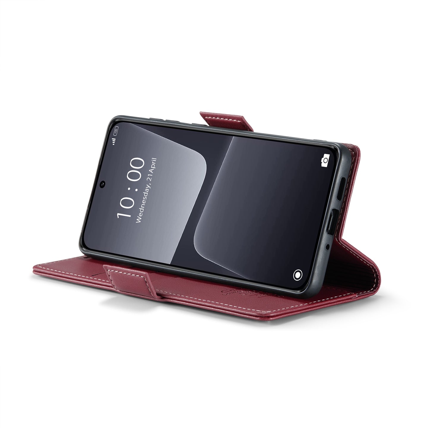 Xiaomi 13 Leather Wallet Case - RFID Blocking, Stand Function, Card Slots