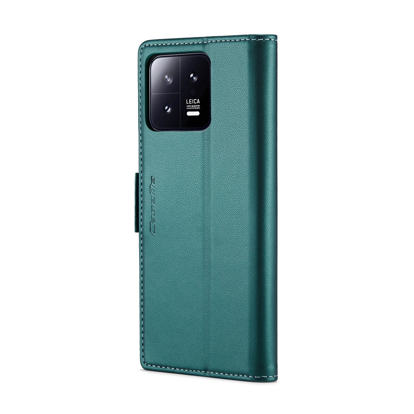 Xiaomi 13 Leather Wallet Case - RFID Blocking, Stand Function, Card Slots