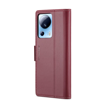 Xiaomi 13 Lite Leather Wallet Case - RFID Blocking, Stand Function, Card Slots