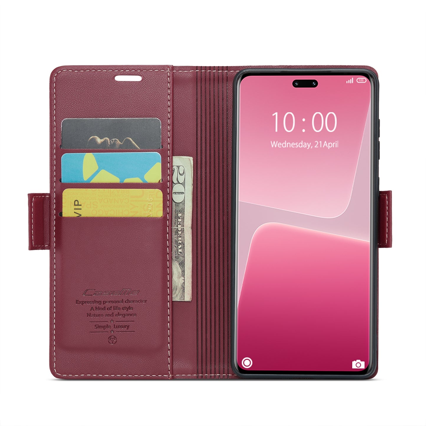 Xiaomi 13 Lite Leather Wallet Case - RFID Blocking, Stand Function, Card Slots
