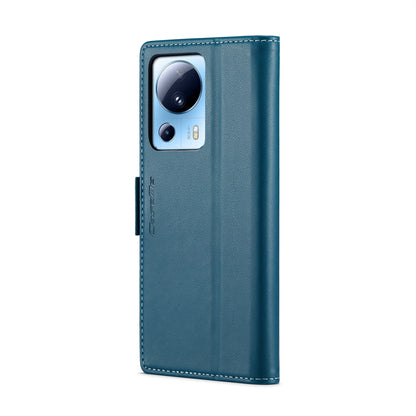 Xiaomi 13 Lite Leather Wallet Case - RFID Blocking, Stand Function, Card Slots
