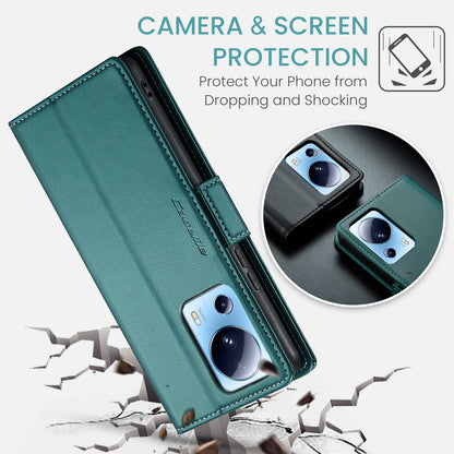 Xiaomi 13 Lite Leather Wallet Case - RFID Blocking, Stand Function, Card Slots