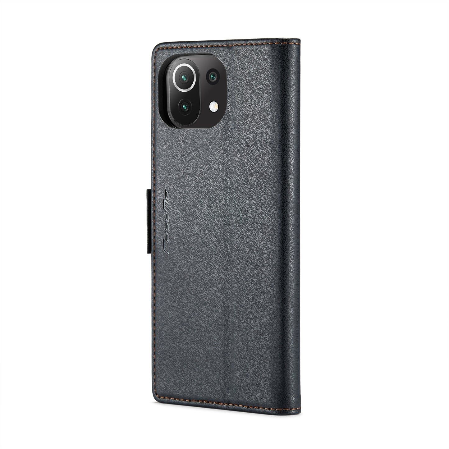 Xiaomi Mi 11 Lite Leather Wallet Case - RFID Blocking, Stand Function, Card Slots