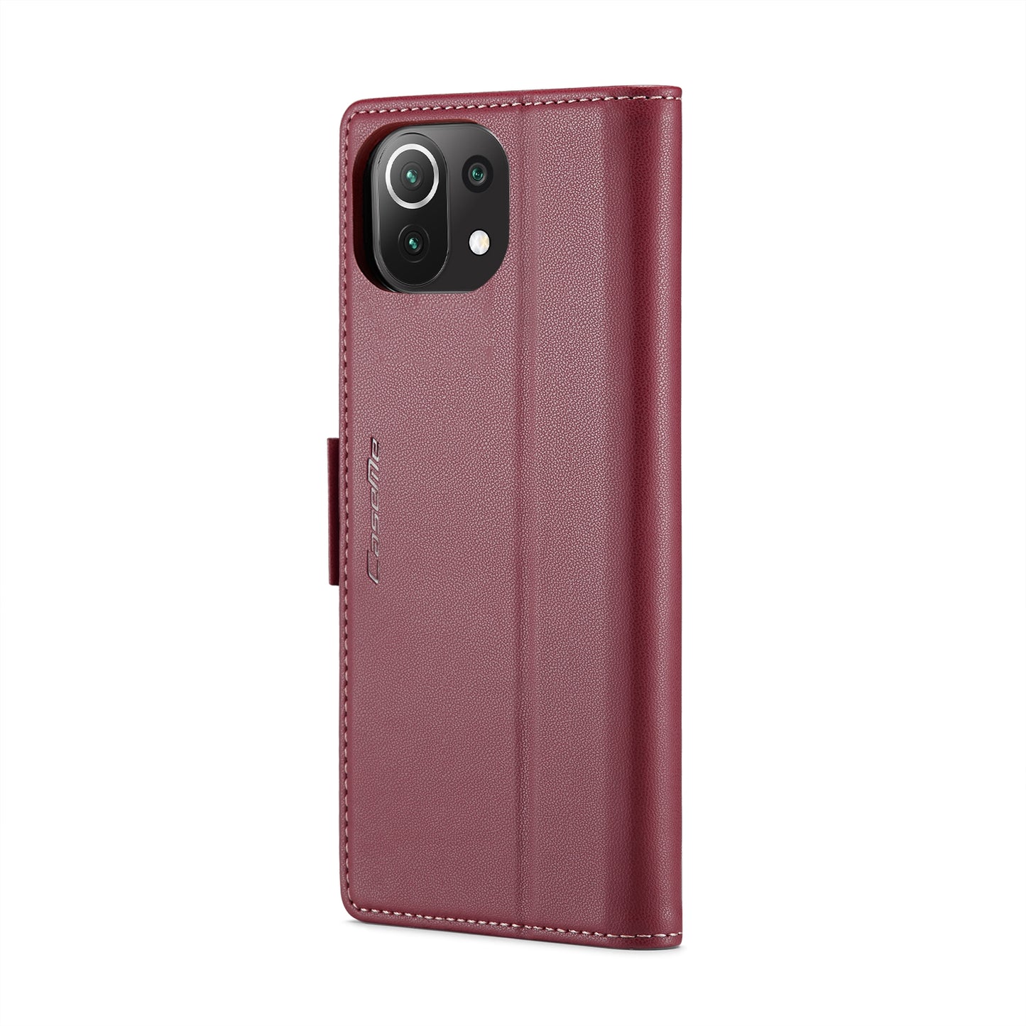Xiaomi Mi 11 Lite Leather Wallet Case - RFID Blocking, Stand Function, Card Slots