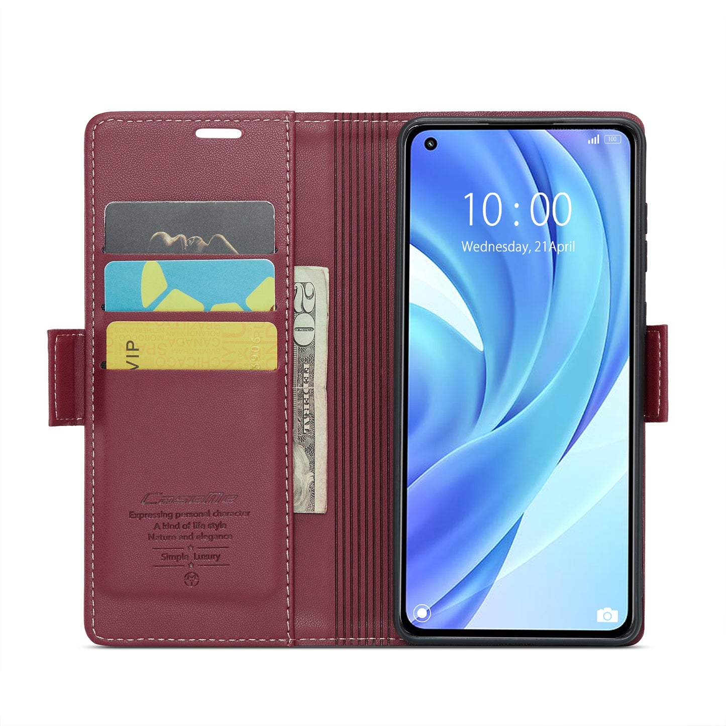 Xiaomi Mi 11 Lite Leather Wallet Case - RFID Blocking, Stand Function, Card Slots