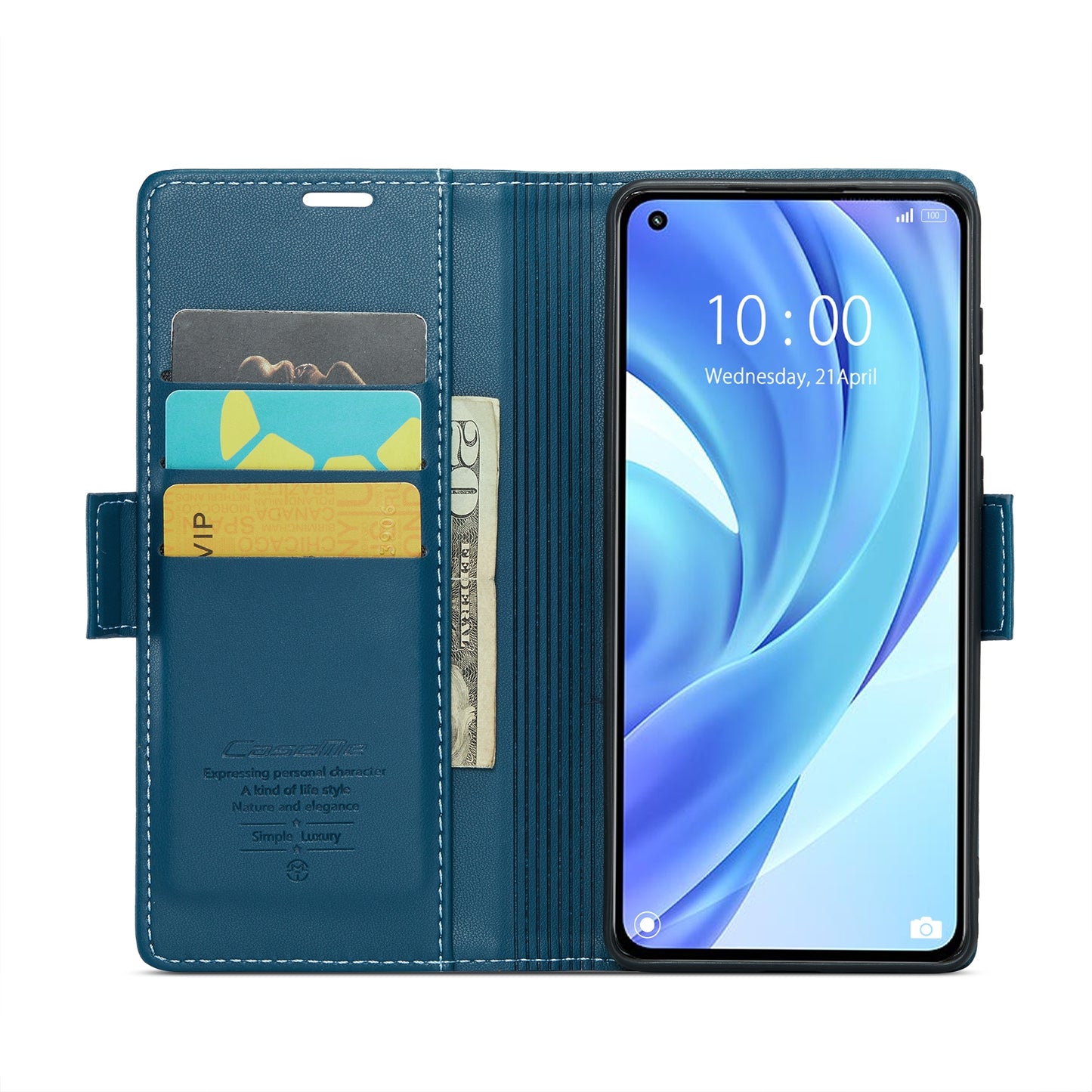 Xiaomi Mi 11 Lite Leather Wallet Case - RFID Blocking, Stand Function, Card Slots