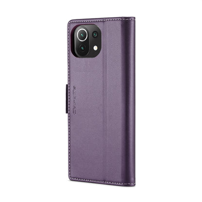 Xiaomi Mi 11 Lite Leather Wallet Case - RFID Blocking, Stand Function, Card Slots