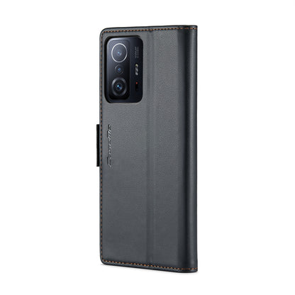 Xiaomi 11T/11T Pro Leather Wallet Case - RFID Blocking, Stand Function, Card Slots