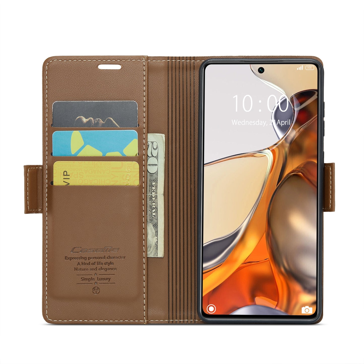 Xiaomi 11T/11T Pro Leather Wallet Case - RFID Blocking, Stand Function, Card Slots