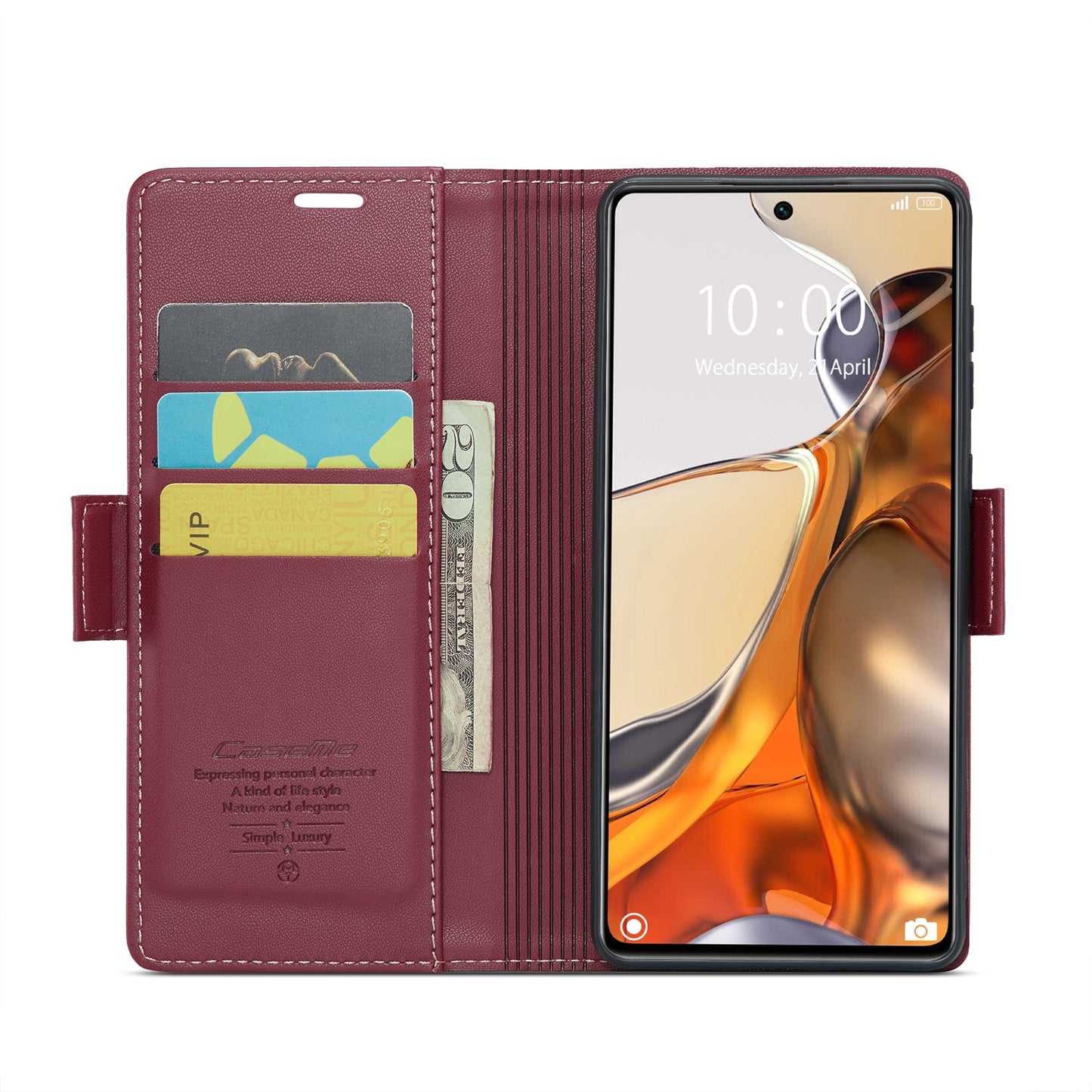 Xiaomi 11T/11T Pro Leather Wallet Case - RFID Blocking, Stand Function, Card Slots