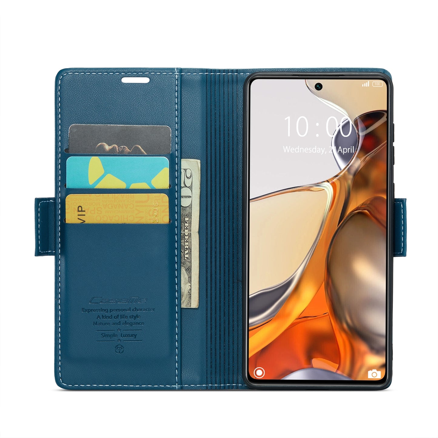 Xiaomi 11T/11T Pro Leather Wallet Case - RFID Blocking, Stand Function, Card Slots