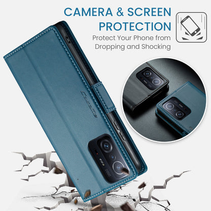 Xiaomi 11T/11T Pro Leather Wallet Case - RFID Blocking, Stand Function, Card Slots