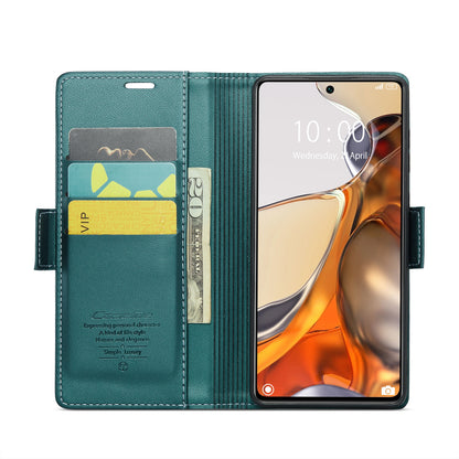 Xiaomi 11T/11T Pro Leather Wallet Case - RFID Blocking, Stand Function, Card Slots