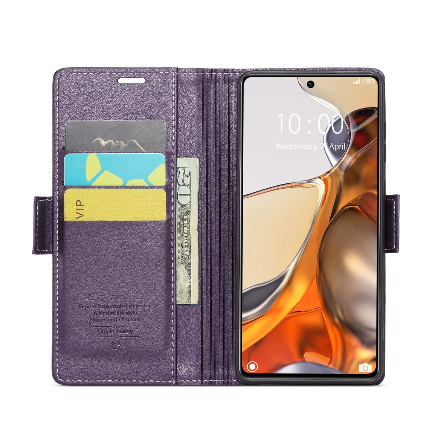 Xiaomi 11T/11T Pro Leather Wallet Case - RFID Blocking, Stand Function, Card Slots