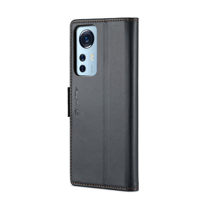 Xiaomi 12/12X/12S Leather Wallet Case - RFID Blocking, Stand Function, Card Slots