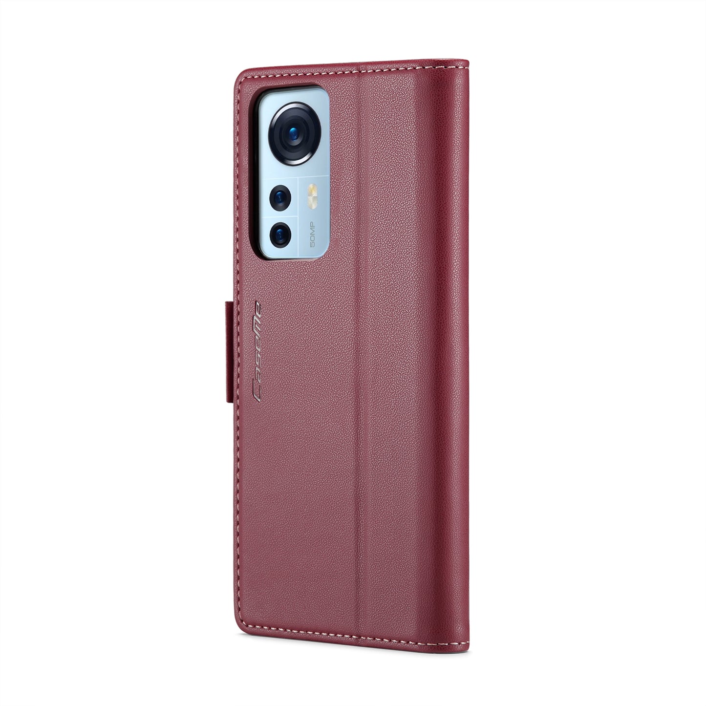 Xiaomi 12/12X/12S Leather Wallet Case - RFID Blocking, Stand Function, Card Slots