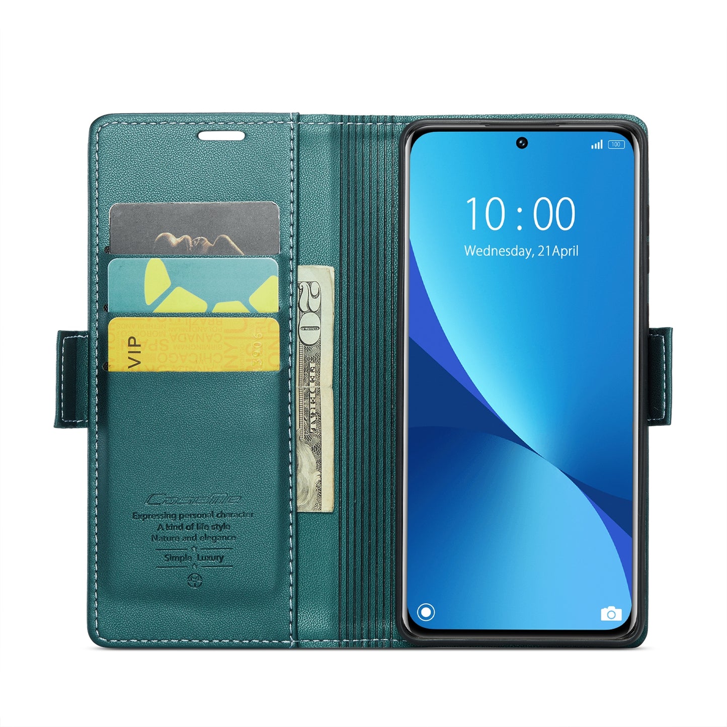 Xiaomi 12/12X/12S Leather Wallet Case - RFID Blocking, Stand Function, Card Slots