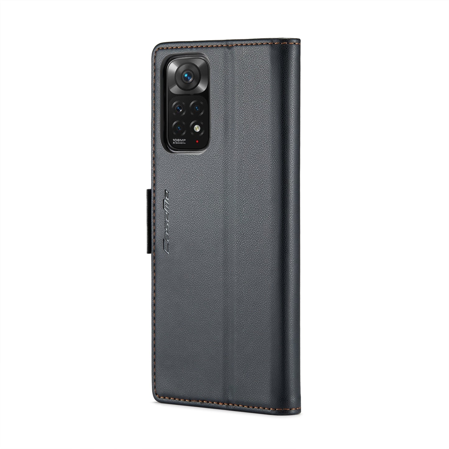 Xiaomi Redmi Note 11 4G Leather Wallet Case - RFID Blocking, Stand Function, Card Slots