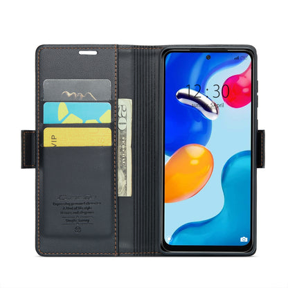 Xiaomi Redmi Note 11 4G Leather Wallet Case - RFID Blocking, Stand Function, Card Slots