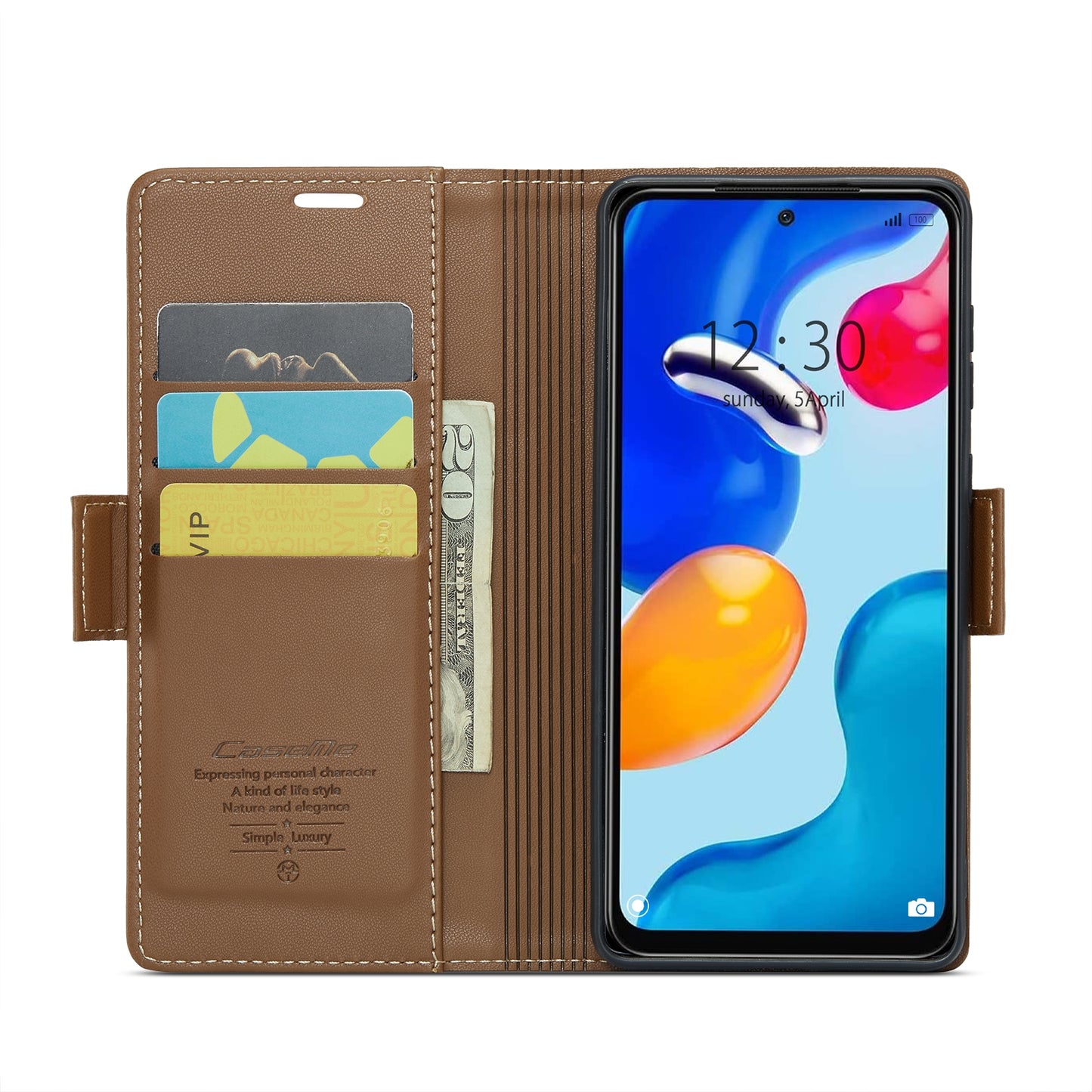 Xiaomi Redmi Note 11 4G Leather Wallet Case - RFID Blocking, Stand Function, Card Slots