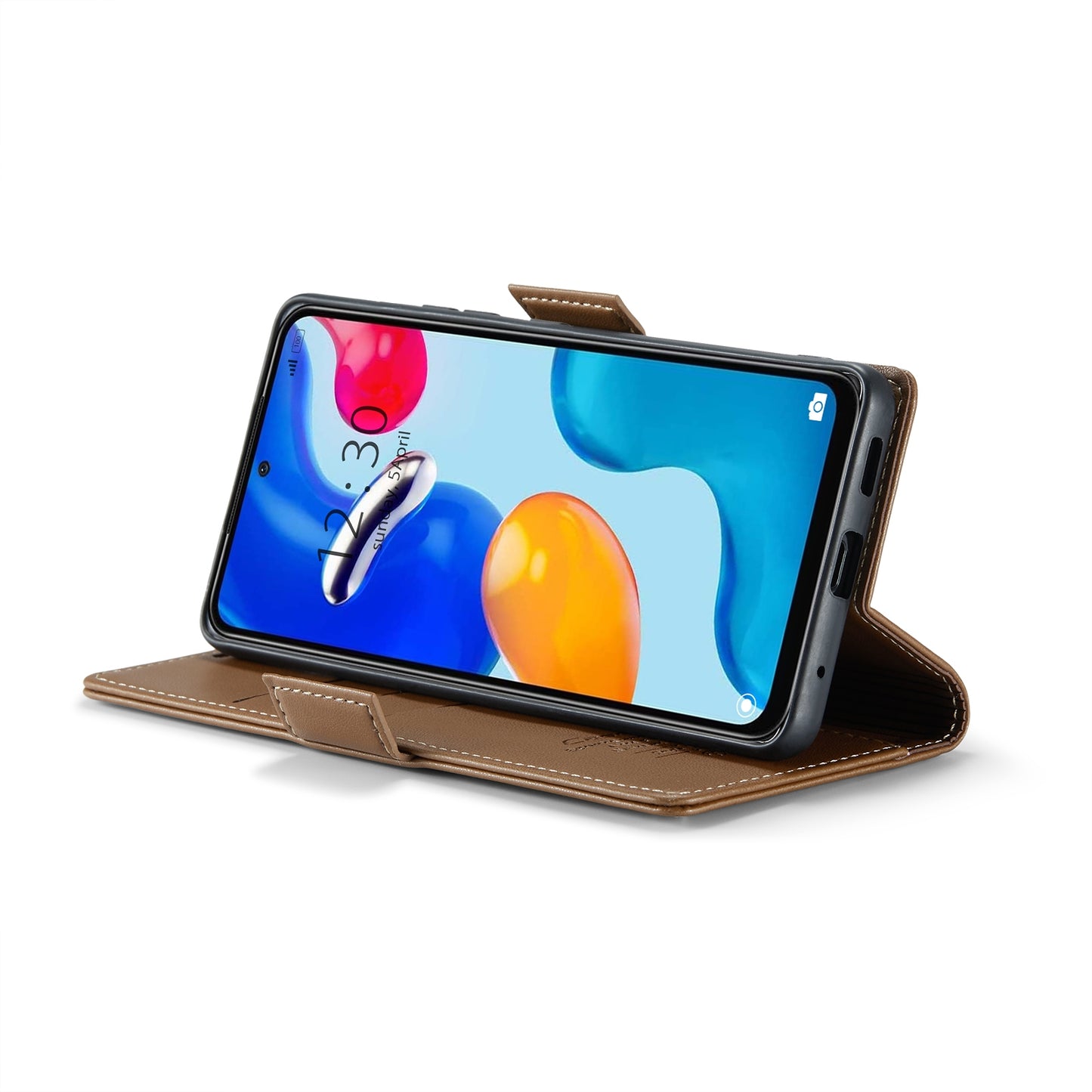 Xiaomi Redmi Note 11 4G Leather Wallet Case - RFID Blocking, Stand Function, Card Slots