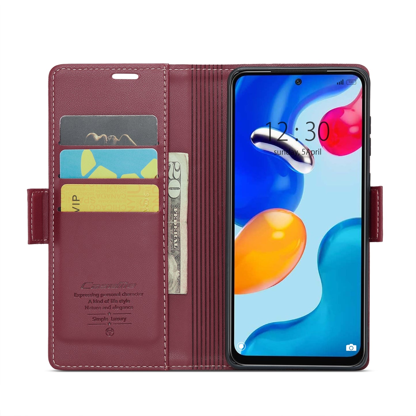 Xiaomi Redmi Note 11 4G Leather Wallet Case - RFID Blocking, Stand Function, Card Slots