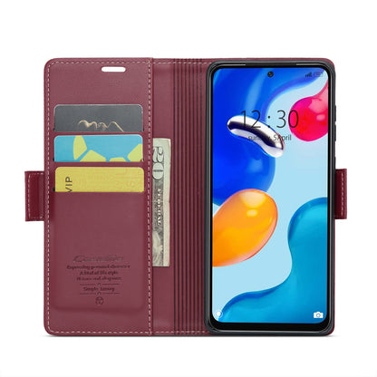 Xiaomi Redmi Note 11 4G Leather Wallet Case - RFID Blocking, Stand Function, Card Slots