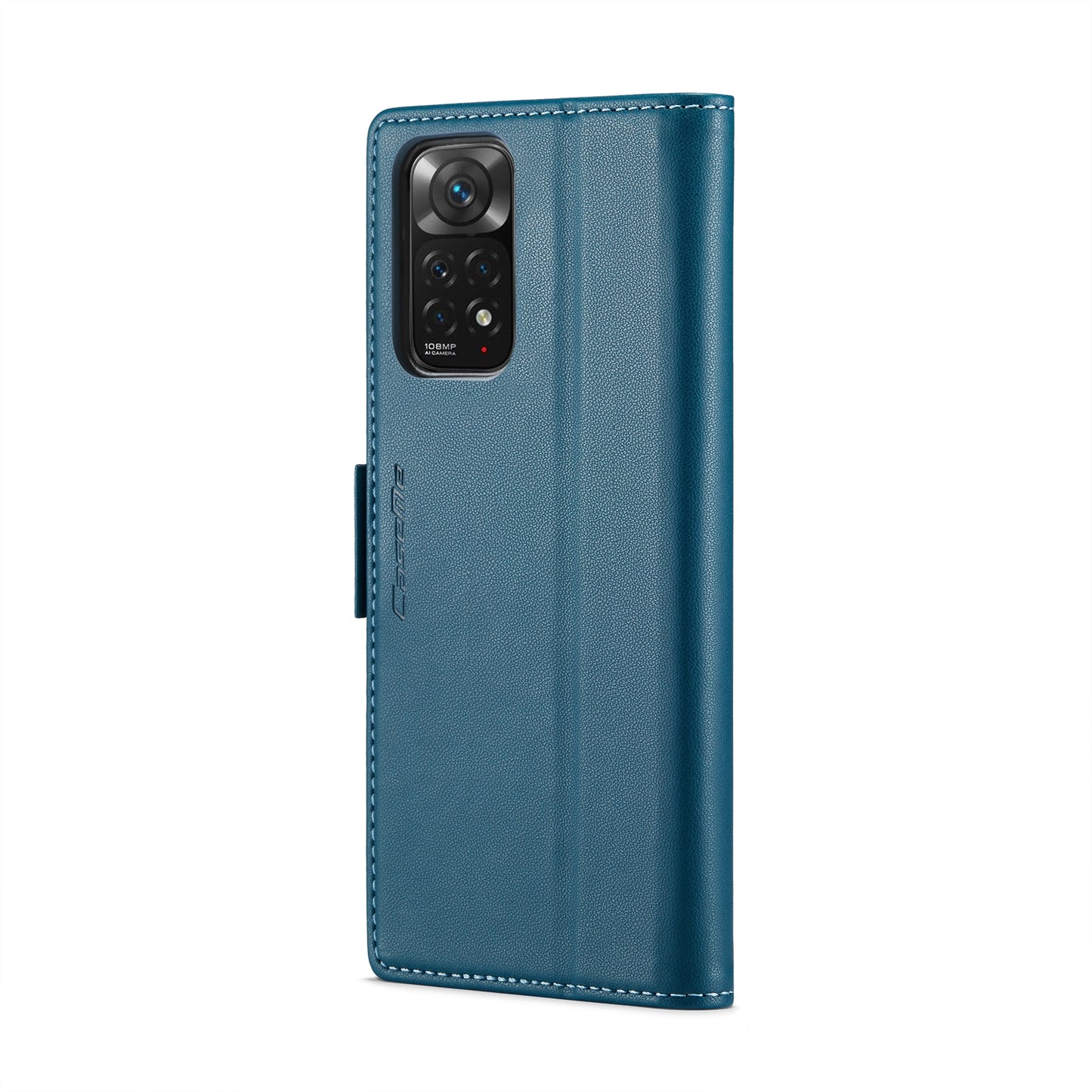 Xiaomi Redmi Note 11 4G Leather Wallet Case - RFID Blocking, Stand Function, Card Slots