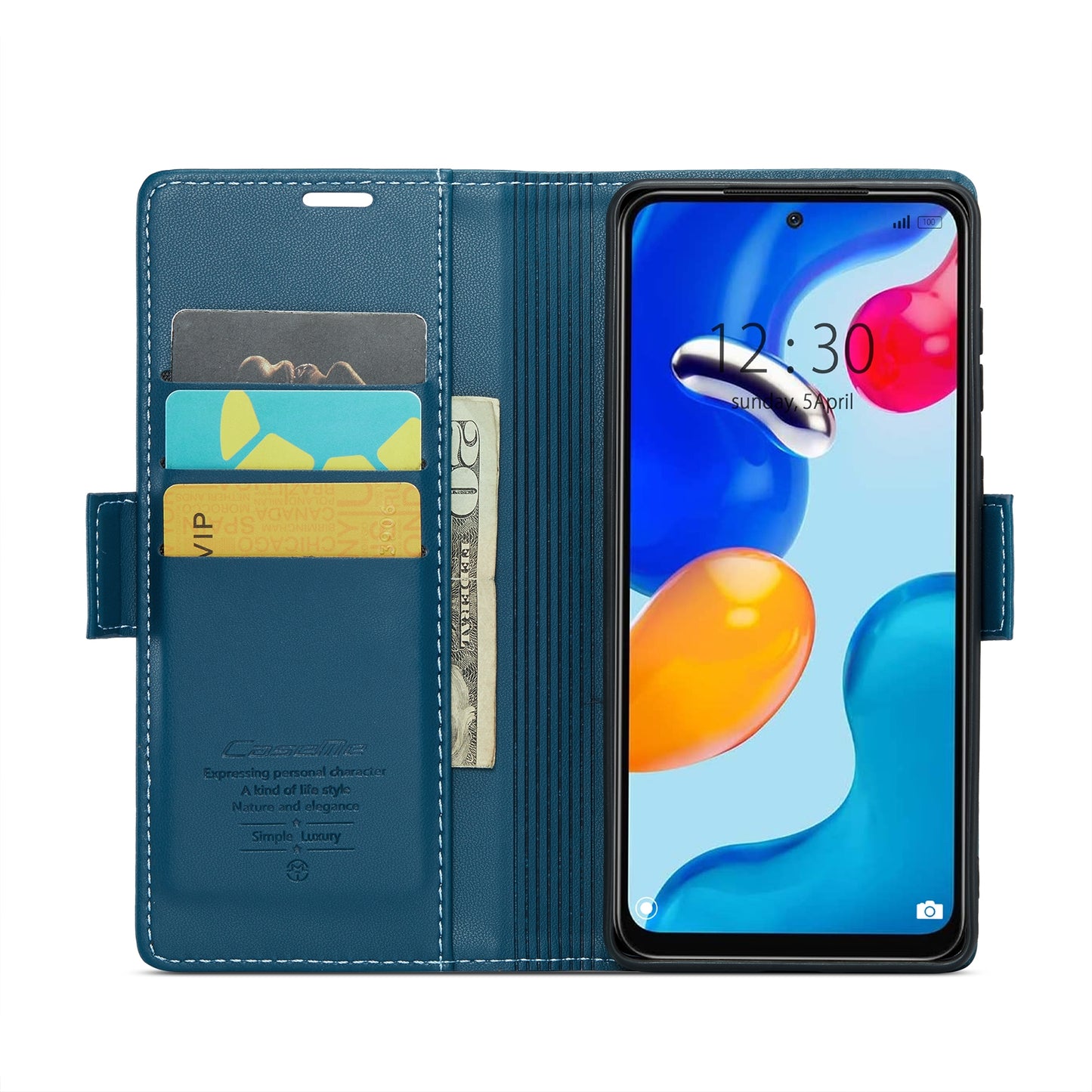 Xiaomi Redmi Note 11 4G Leather Wallet Case - RFID Blocking, Stand Function, Card Slots