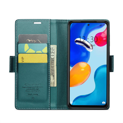 Xiaomi Redmi Note 11 4G Leather Wallet Case - RFID Blocking, Stand Function, Card Slots