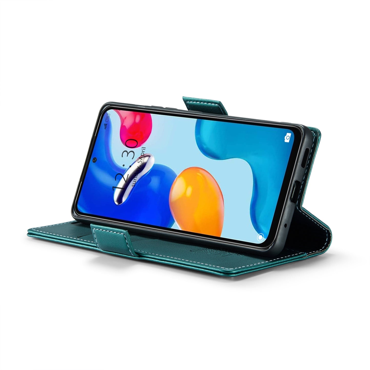 Xiaomi Redmi Note 11 4G Leather Wallet Case - RFID Blocking, Stand Function, Card Slots