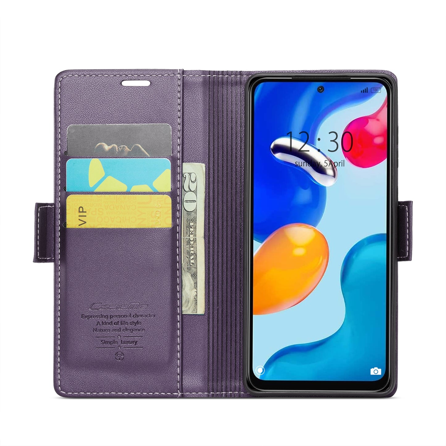 Xiaomi Redmi Note 11 4G Leather Wallet Case - RFID Blocking, Stand Function, Card Slots