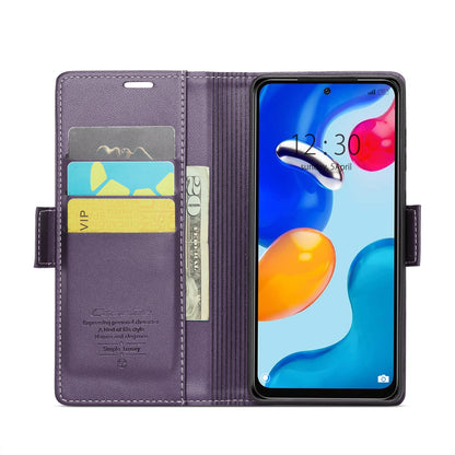 Xiaomi Redmi Note 11 4G Leather Wallet Case - RFID Blocking, Stand Function, Card Slots